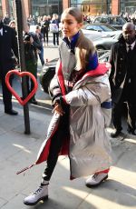 GIGI HADID Arrives at Tommy Hilfiger Store in London 02/18/2017