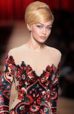 GIGI HADID at Moschino Fashion Show at Milan Fashion Week 02/23/2017