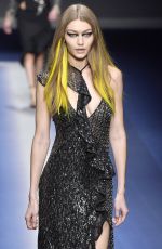 GIGI HADID at Vesrace Fashion Show at Milan Fashion Week 02/24/2017