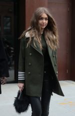 GIGI HADID Leaves Her Apartment in New York 02/05/2017