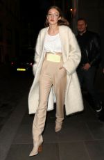 GIGI HADID Leaves Her Hotel in London 02/20/2017