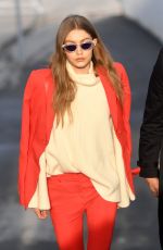 GIGI HADID Leaves Her Hotel in Milan 02/24/2017