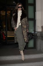 GIGI HADID Leaves Her Hotel in Milan 02/25/2017