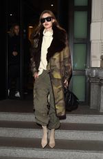 GIGI HADID Leaves Her Hotel in Milan 02/25/2017