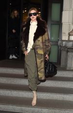 GIGI HADID Leaves Her Hotel in Milan 02/25/2017