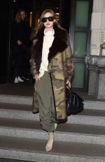 GIGI HADID Leaves Her Hotel in Milan 02/25/2017