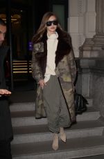 GIGI HADID Leaves Her Hotel in Milan 02/25/2017