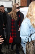 GIGI HADID Leaves Max Mara Fashion Show at Milan Fashion Week 02/23/2017