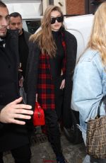 GIGI HADID Leaves Max Mara Fashion Show at Milan Fashion Week 02/23/2017