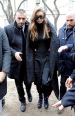 GIGI HADID Leaves Max Mara Fashion Show at Milan Fashion Week 02/23/2017