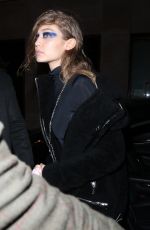 GIGI HADID Leaves Versus Versace Fashion Show at London Fashion Week 02/18/2017
