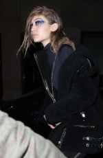 GIGI HADID Leaves Versus Versace Fashion Show at London Fashion Week 02/18/2017