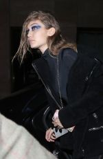 GIGI HADID Leaves Versus Versace Fashion Show at London Fashion Week 02/18/2017