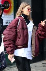 GIGI HADID Leavies Her Apartment in New York 02/11/2017