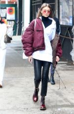 GIGI HADID Leavies Her Apartment in New York 02/11/2017