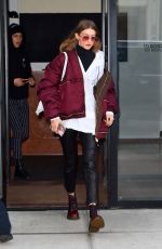 GIGI HADID Leavies Her Apartment in New York 02/11/2017