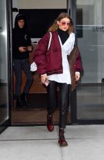 GIGI HADID Leavies Her Apartment in New York 02/11/2017