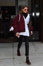 GIGI HADID Leavies Her Apartment in New York 02/11/2017