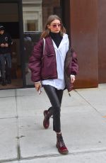 GIGI HADID Leavies Her Apartment in New York 02/11/2017