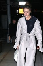 GIGI HADID Night Out in New York 02/13/2017