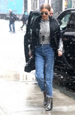 GIGI HADID Out and About in New York 01/31/2017