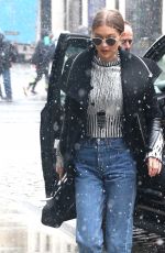 GIGI HADID Out and About in New York 01/31/2017