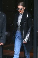 GIGI HADID Out and About in New York 01/31/2017