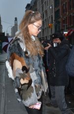 GIGI HADID Out and About in New York 02/12/2017