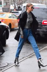 GIGI HADID Out in New York 01/31/2017