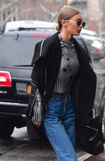 GIGI HADID Out in New York 01/31/2017