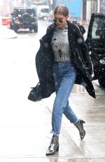 GIGI HADID Out in New York 01/31/2017