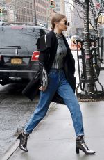 GIGI HADID Out in New York 01/31/2017