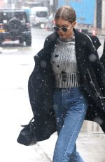 GIGI HADID Out in New York 01/31/2017