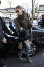 GIGI HADID Out Shopping in Milan 02/21/2017