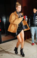 HAILEY BALDWIN Arrives at Fendi Party in New York 02/10/2017