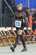 HAILEY BALDWIN at Tommy Hilfiger Fashion Show Rehersal in Venice 02/08/2017