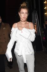 HAILEY BALDWIN Leaves Sexy Fish in London 02/18/2017