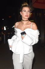 HAILEY BALDWIN Leaves Sexy Fish in London 02/18/2017