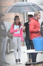HELEN FLANAGAN on the Set of Coronation Street in Manchester 02/23/2017