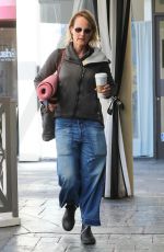 HELEN HUNT Heading to a Yoga Class in Brentwood 02/25/2017