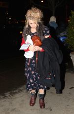 HELENA BONHAM CARTER Arrives to Her Home in New York 01/31/2017