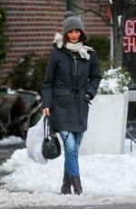 HELENA CHRISTENSEN Out and About in New York 02/10/2017