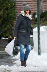 HELENA CHRISTENSEN Out and About in New York 02/10/2017