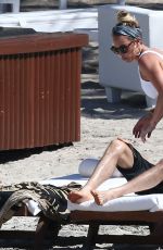 HILARY DUFF in Bikini on the Beach in Costa Rica 02/15/2017