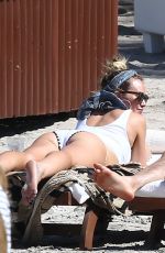 HILARY DUFF in Bikini on the Beach in Costa Rica 02/15/2017