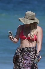 HILARY DUFF in Bikini on the Beach in Mexico 02/04/2017