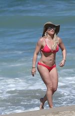 HILARY DUFF in Bikini on the Beach in Mexico 02/04/2017