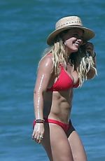 HILARY DUFF in Bikini on the Beach in Mexico 02/04/2017