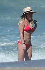 HILARY DUFF in Bikini on the Beach in Mexico 02/04/2017