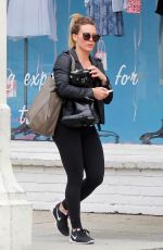 HILARY DUFF Leaves a Gym in Los Angeles 02/21/2017